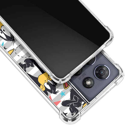 Looney Tunes Daffy Duck Striped Patches Moto G Play 5G (2025) Clear Case